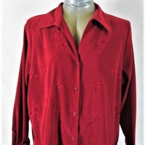 All American Comfort womens Sz 20W L/S red Blazer - Picture 2 of 7